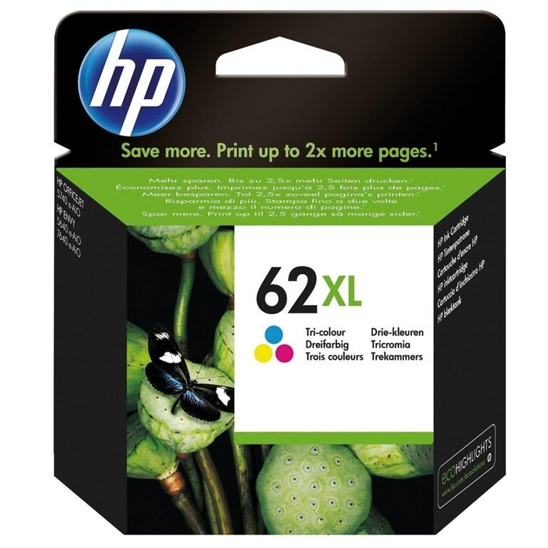 HP 62XL, C2P07AE, Cartucho Tinta Tricolor