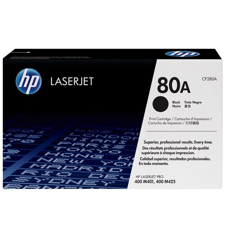 HP 80A, CF280A, Tóner Original Negro