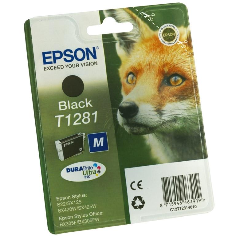 Epson T1281, C13T12814012, Cartucho Tinta Negro