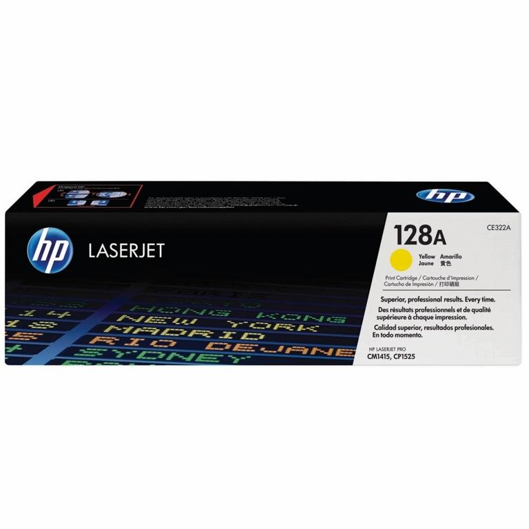 HP 128A, CE322A, Tóner Original Amarillo
