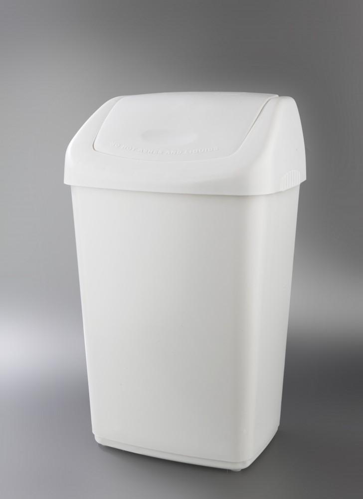 Dahi Papelera Tapa Basculante Blanca 50L