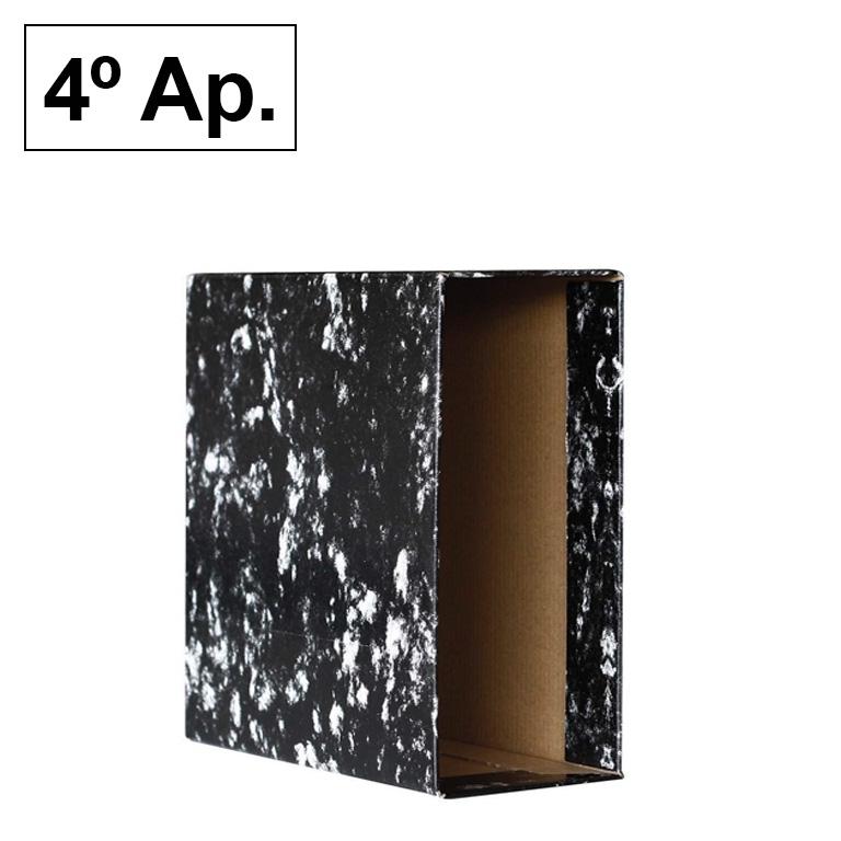 Plus Office Caja Archivador Az 4º Apaisado Negro Jaspeado