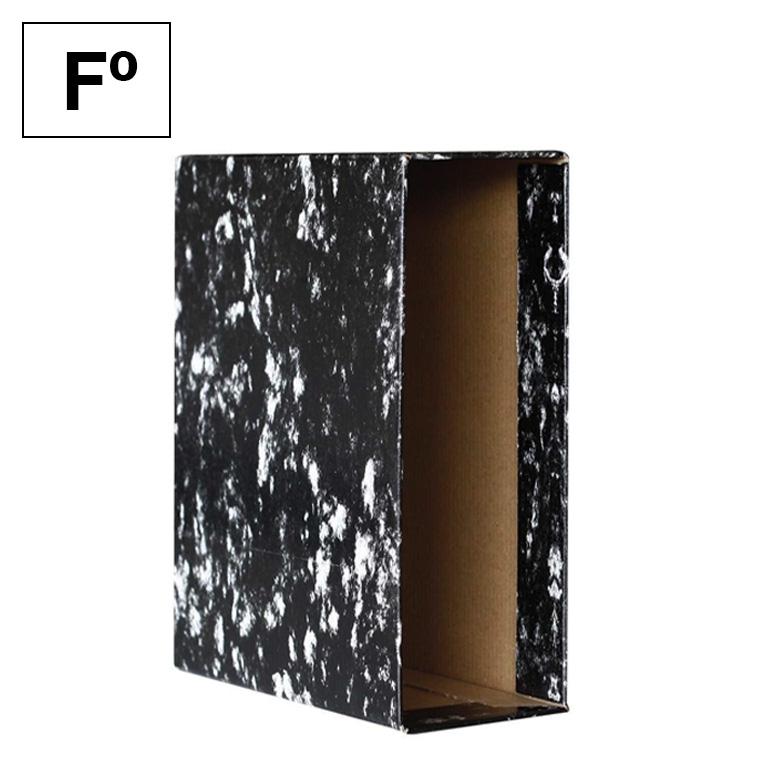 Plus Office Caja Archivador Az Folio Negro Jaspeado