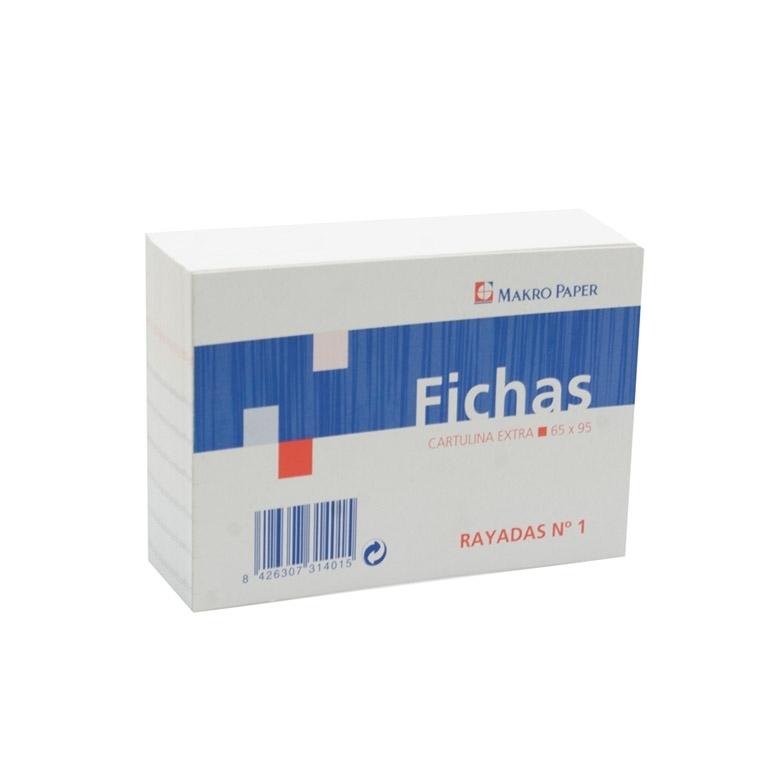 Plus Office Fichas Rayadas 65x95 mm Nº1 100 Hojas