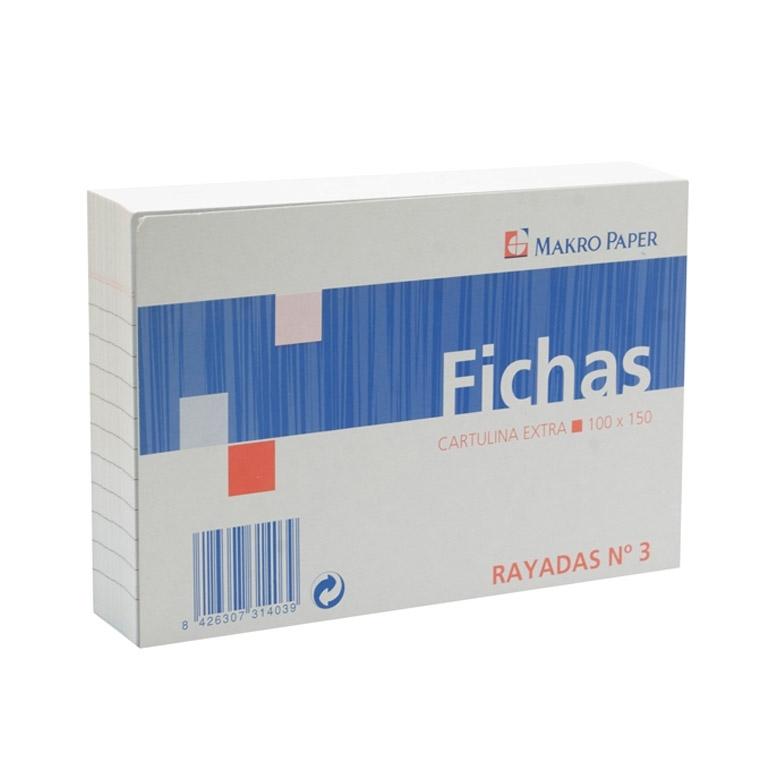 Plus Office Fichas Rayadas 100x150 mm Nº3 100 Hojas