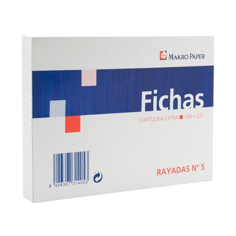 Plus Office Fichas Rayadas 160x220 mm Nº5 100 Hojas