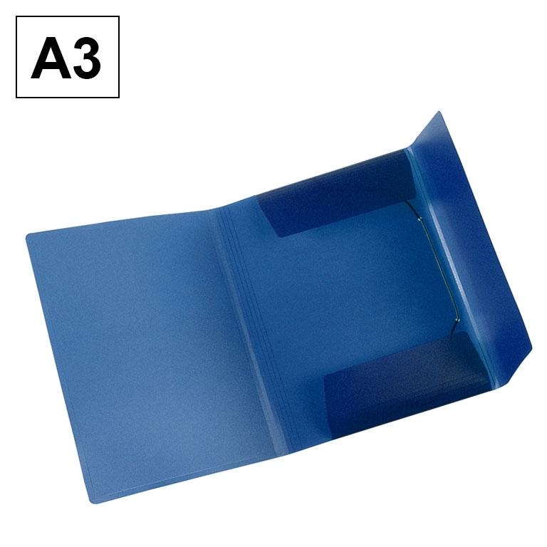 Plus Office Carpeta A3 Pp Gomas Y Solapas Azul