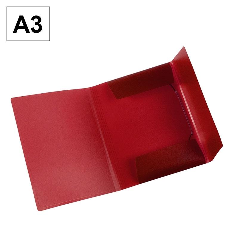 Plus Office Carpeta A3 Pp Gomas Y Solapas Roja