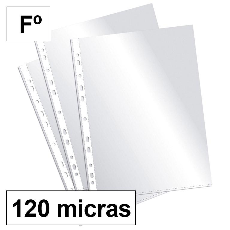 Plus Office Funda Multitaladro Folio Polipropileno 120 Micras Cristal (100 Ud.)