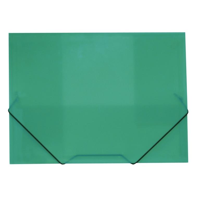 Plus Office Carpeta Polipropileno A4+ Gomas y Solapas Verde Traslúcido