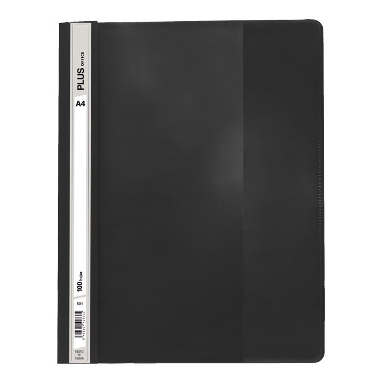 Plus Office Dossier A4 Fástener Plástico 100 Hojas Negro