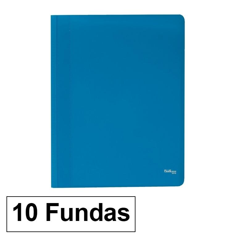 Plus Office Carpeta Fundas A4 Flexible Polipropileno 10 Fundas Azul