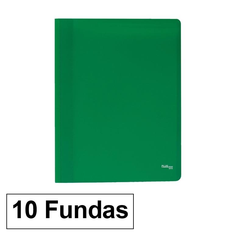 Plus Office Carpeta Fundas A4 Flexible Polipropileno 10 Fundas Verde