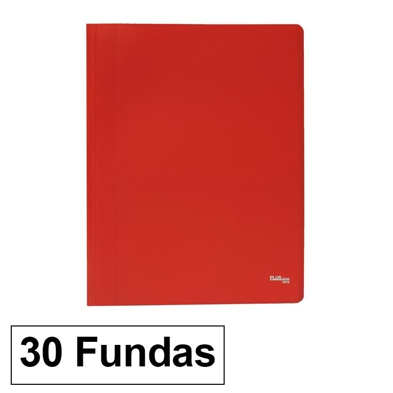 Plus Office Carpeta Fundas A4 Flexible Polipropileno 30 Fundas Rojo