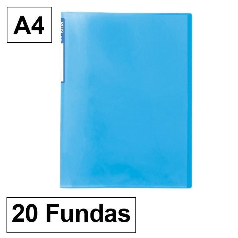 Das Carpeta Fundas Plus A4 20F Tras.Azul