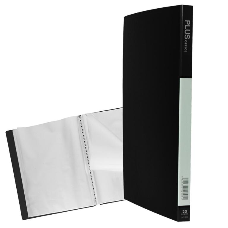 Plus Office Carpeta Fundas A4 20 Fundas Negro
