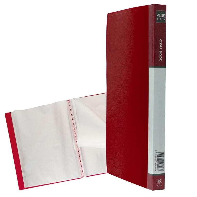 Plus Office Carpeta Fundas A4 40 Fundas Rojo