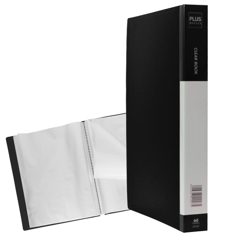 Plus Office Carpeta Fundas A4 Flexible 60 Fundas Negro
