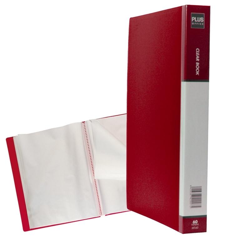 Plus Office Carpeta Fundas A4 60 Fundas Rojo