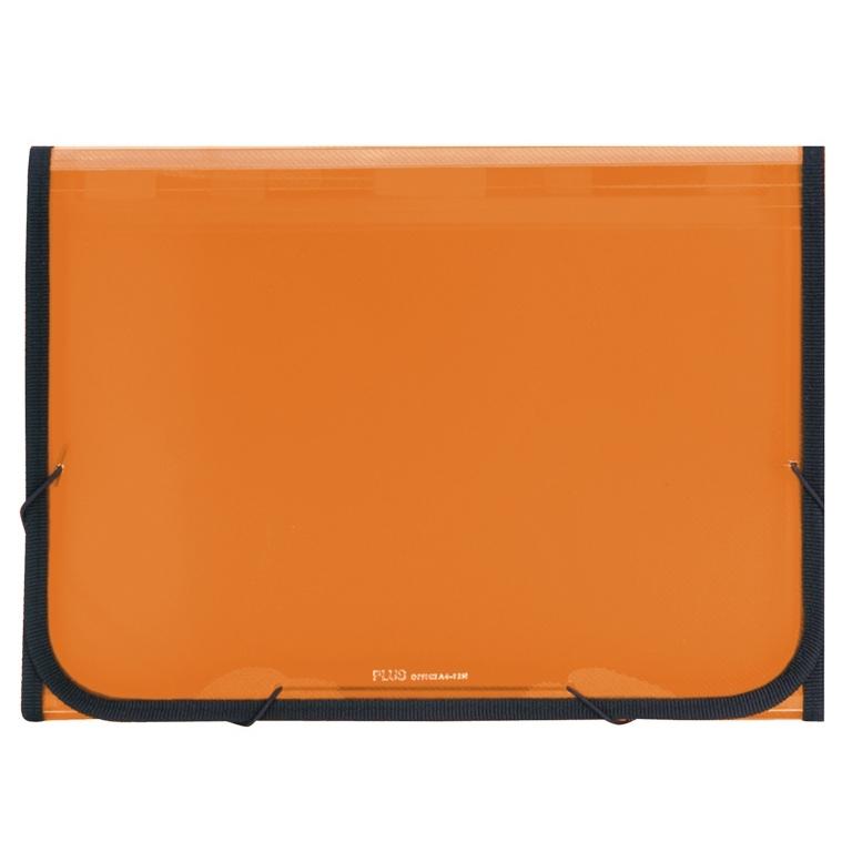 Plus Office Carpeta Clasificadora A4 Polipropileno 12 Divisiones Naranja Traslúcido