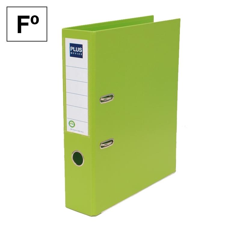 Plus Office Archivador Folio Lomo 75 mm Verde Claro