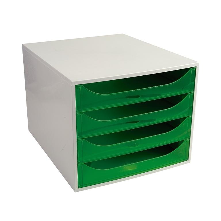 Exacompta Modulo 4 Cajones A4+ Verde
