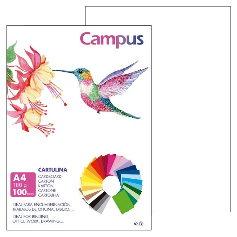 Campus Cartulina A4 180Gr Blanco (100)