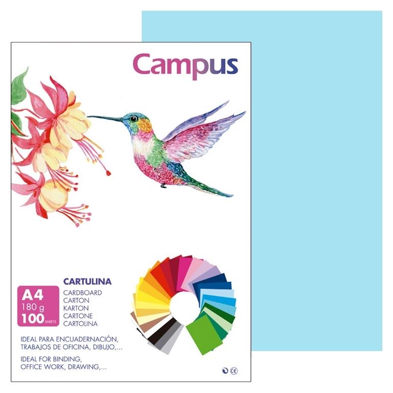 Campus Cartulina A4 180Gr Azul Cielo (100)