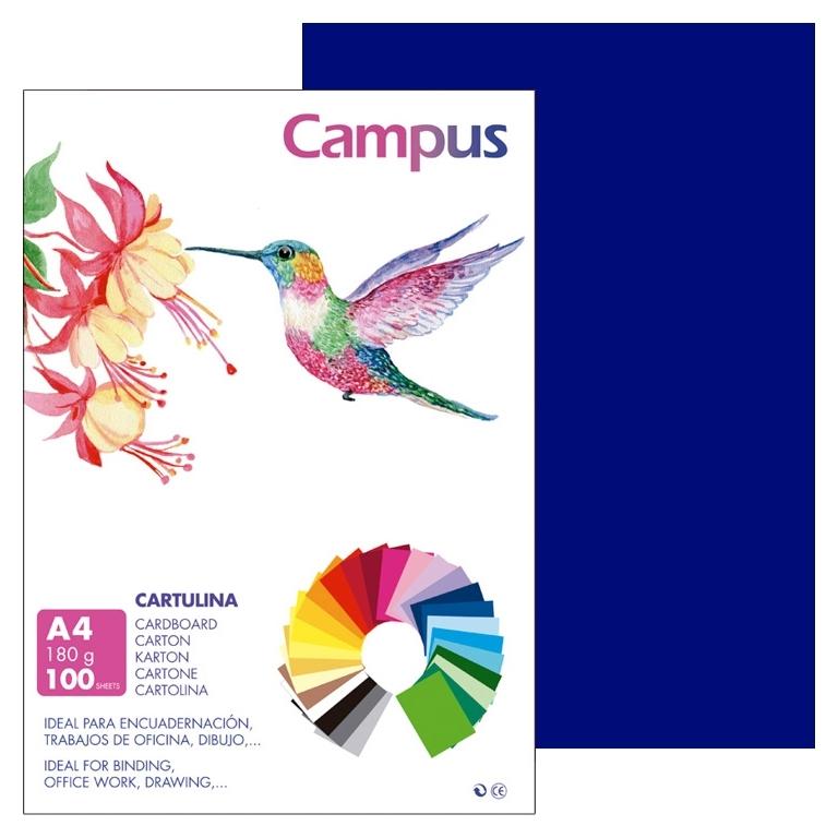 Campus Cartulina A4 180Gr Ultramar (100)