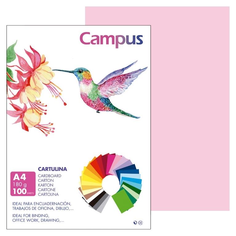 Campus Cartulina A4 180Gr Rosa (100)
