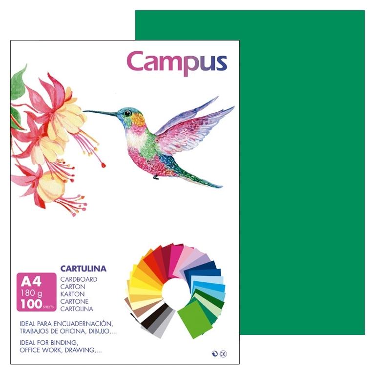 Campus Cartulina A4 180Gr Verde Abeto (100)