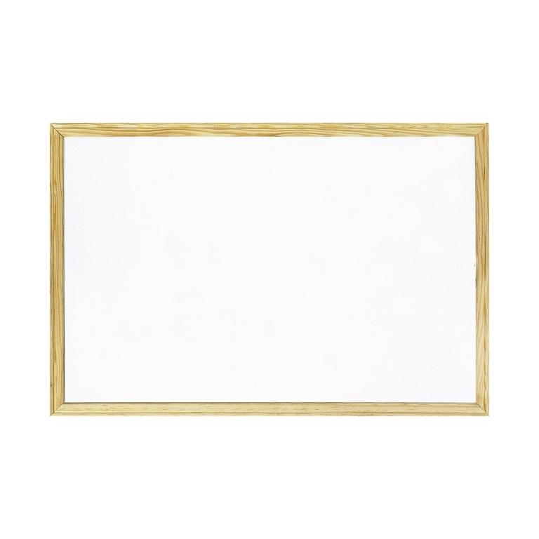 Plus Office Pizarra Blanca Melamina Marco Madera 40x30 cm