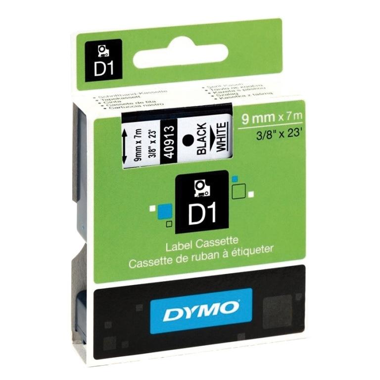 Dymo D1 Cinta Etiquetas 9mmx7m Negro/Blanco