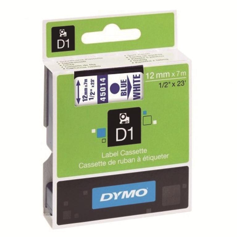 Dymo D1 Cinta Etiquetas 12mmx7m Azul/Blanco