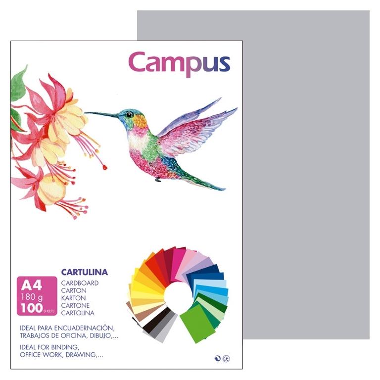 Campus Cartulina A4 180Gr Gris Perla (100)