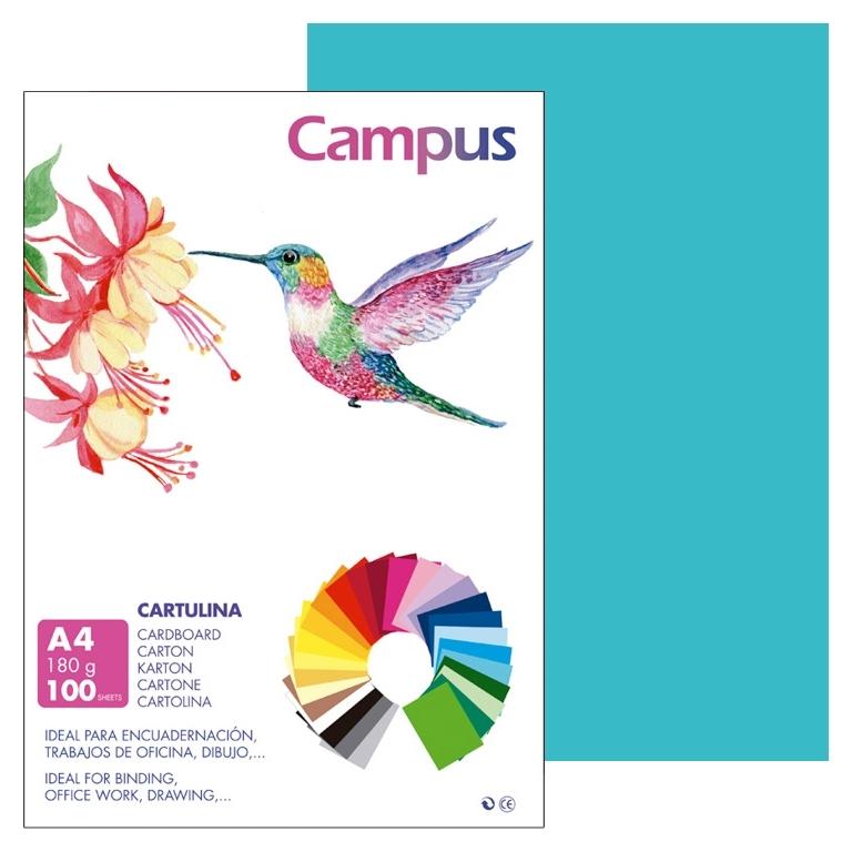 Campus Cartulina A4 180Gr Turquesa (100)