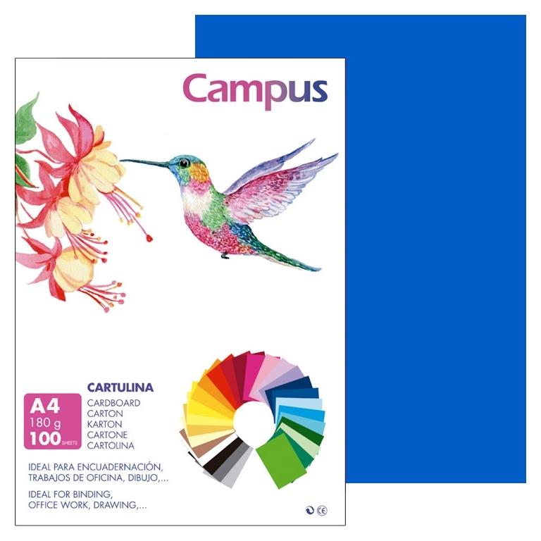 Campus Cartulina A4 180Gr Azul Mar (100)