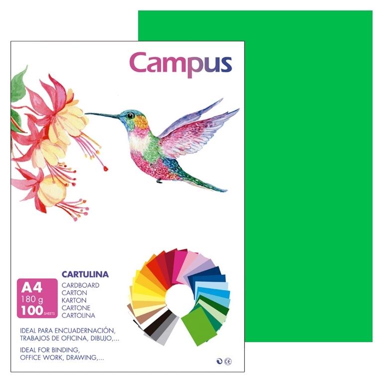 Campus Cartulina A4 180Gr Verde Billar (100)