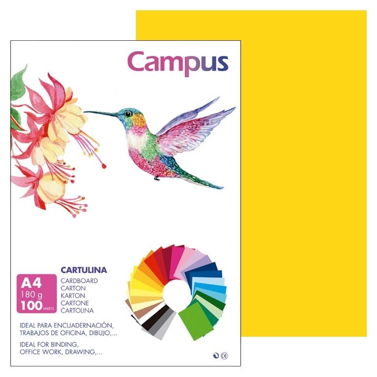 Campus Cartulina A4 180Gr Gualda (100)