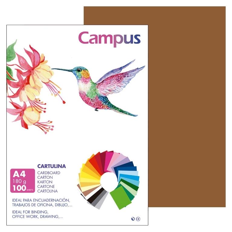 Campus Cartulina A4 180Gr Marron (100)