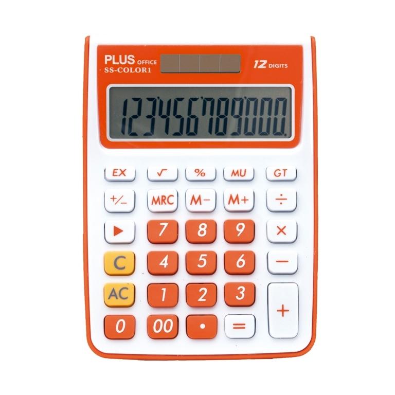 Plus Office SS-Color1 Calculadora Sobremesa 12 Dígitos Naranja