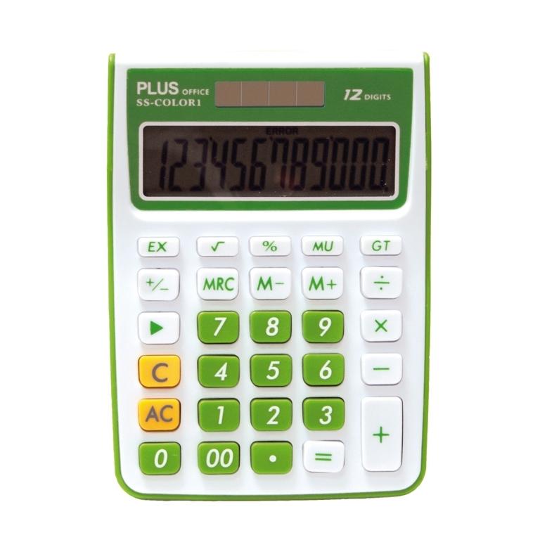 Plus Office SS-Color1 Calculadora Sobremesa 12 Dígitos Verde