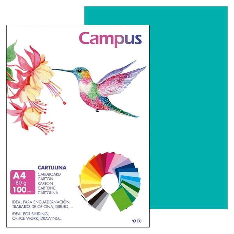 Campus Cartulina A4 180Gr Verde Menta (100)