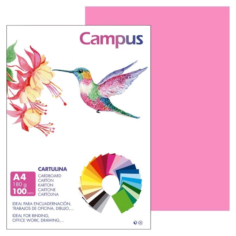 Campus Cartulina A4 180Gr Rosa Chicle (100)