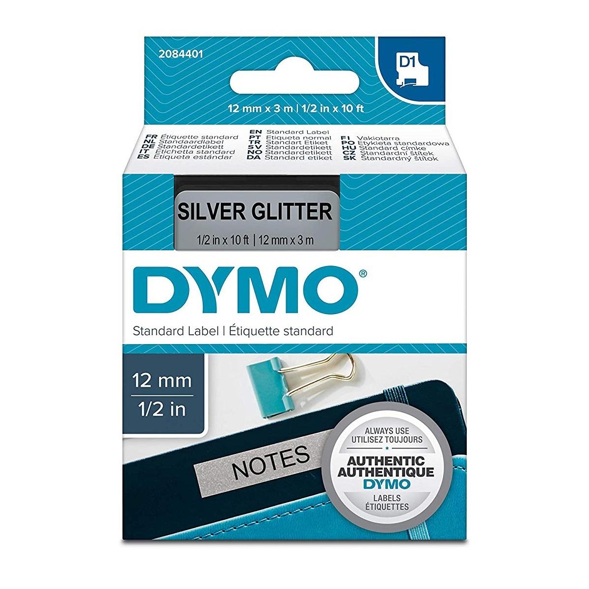 Dymo D1 Cinta Etiquetas 12mmx3m Negro/Plata
