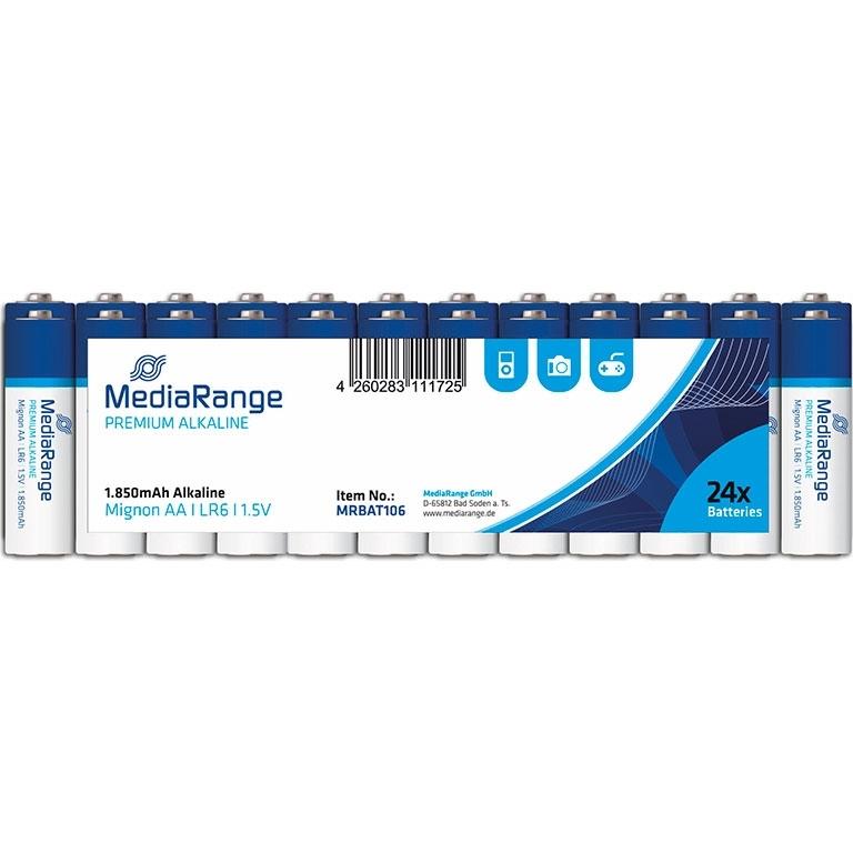 MediaRange AA Pilas Alcalina 1.5V LR6 (24 Uds.)