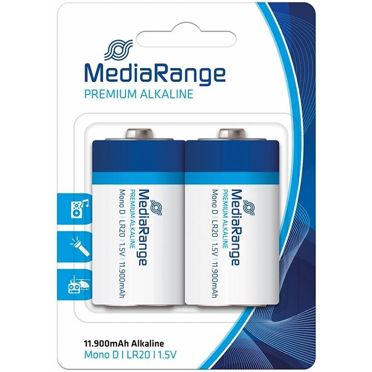MediaRange LR20 Pilas Alcalinas 1.5V 11.900mAh (2 Uds.)
