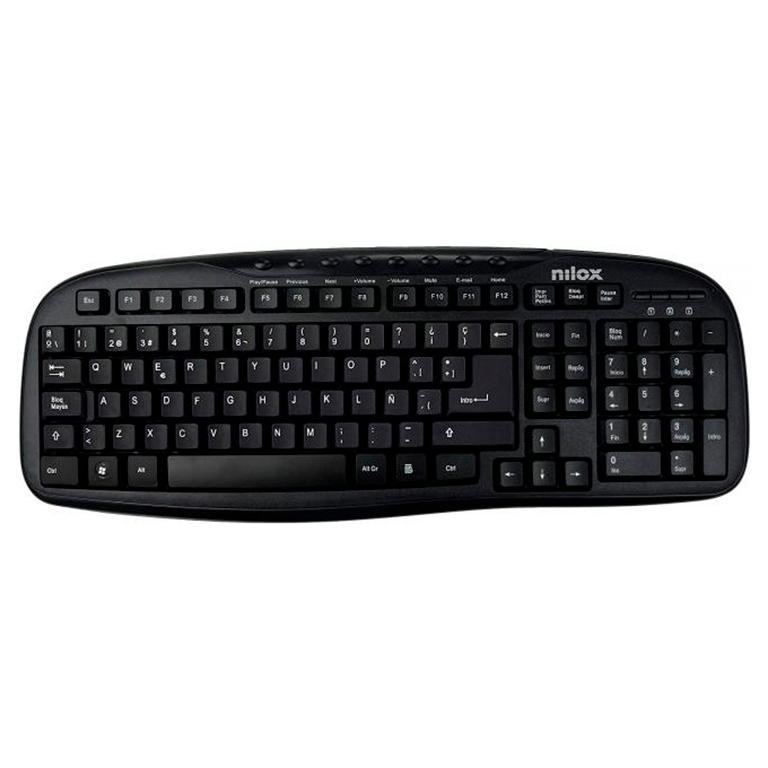 Nilox Multimedia Teclado USB Negro