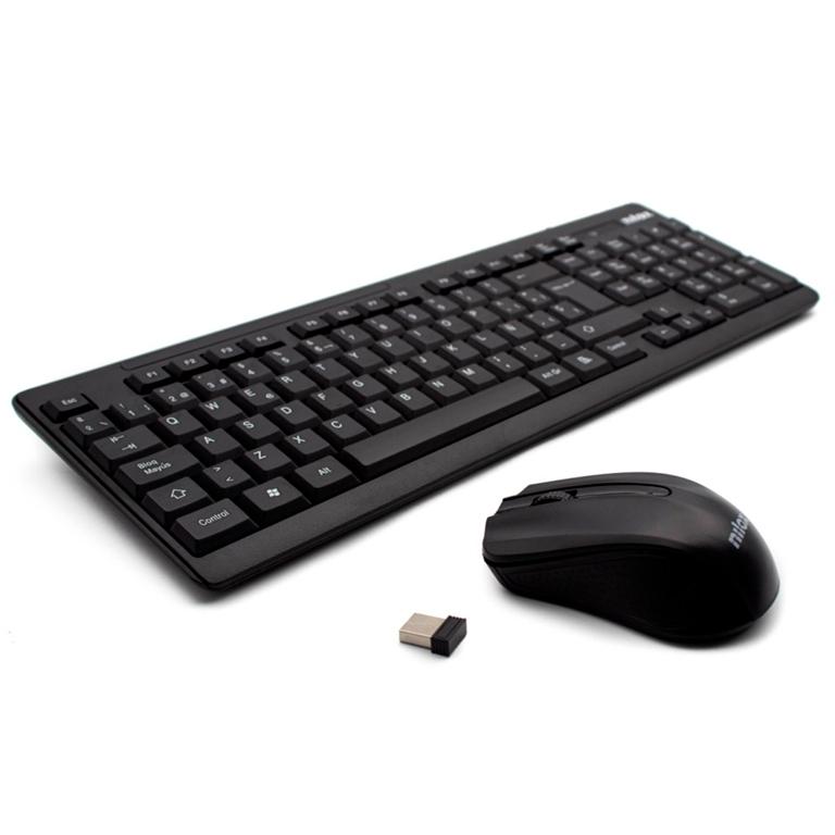 Nilox Combo Teclado Ratón Inalámbricos Negro