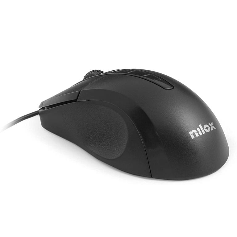 Nilox Ratón Óptico Cable 1000 Dpi Negro